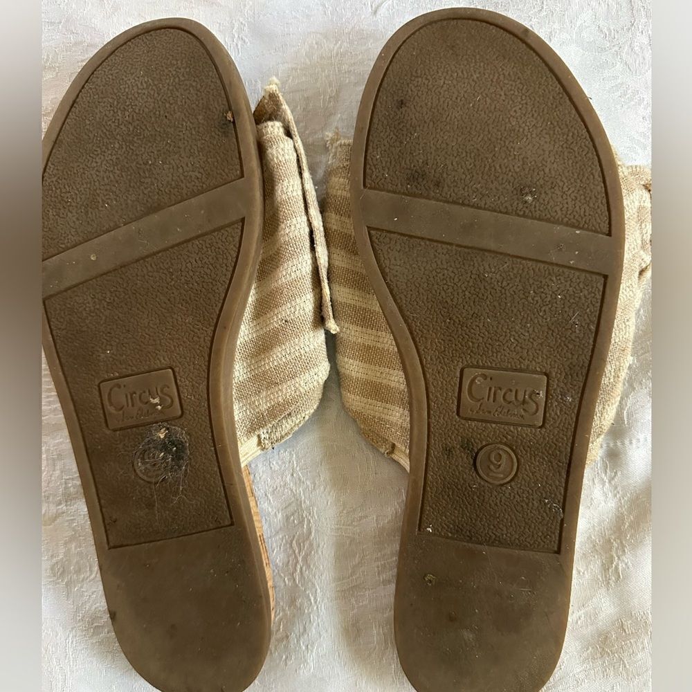Circus by Sam Edelman Tan Women's Slide Sandals with Cork Soles Size 9 - Picture 2 of 5